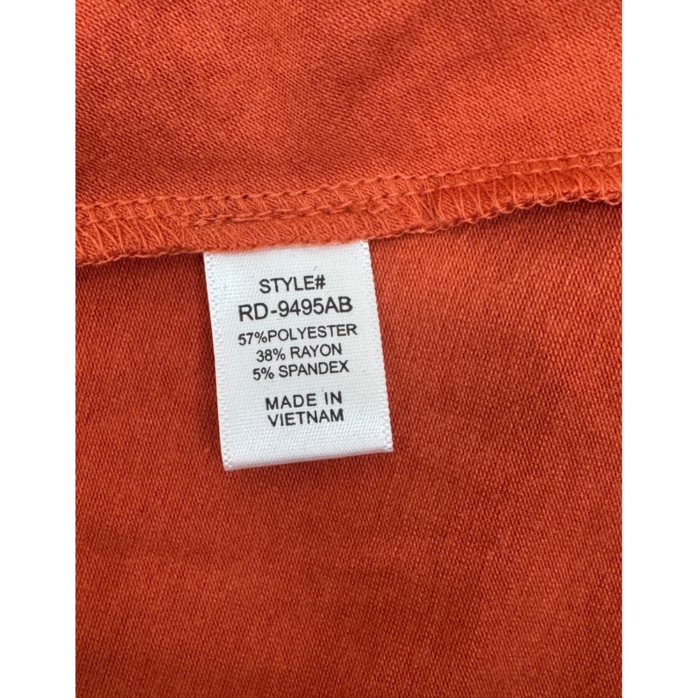 Zenana Terracotta Burnt Orange Short Sleeve T-Shirt Shift Dress Tunic XL pockets - Picture 6 of 7